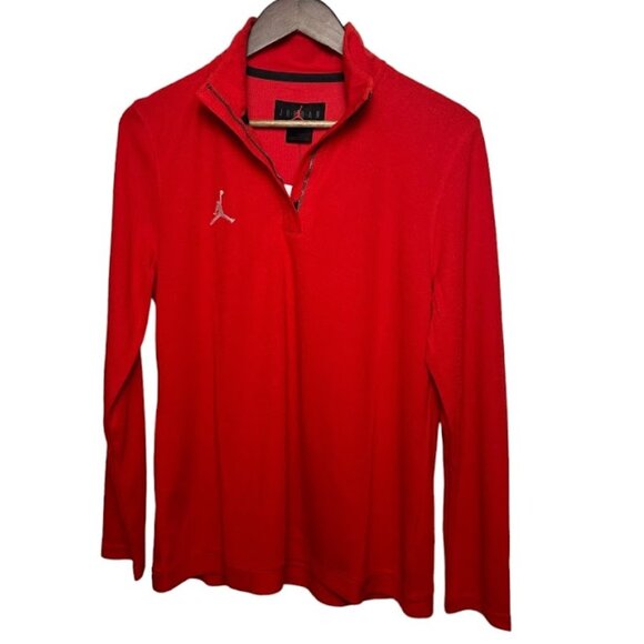 Nike Jordan Dri-FIT Women's 1/4 Zip Top (W, Large, Red) NWT - Picture 1 of 5